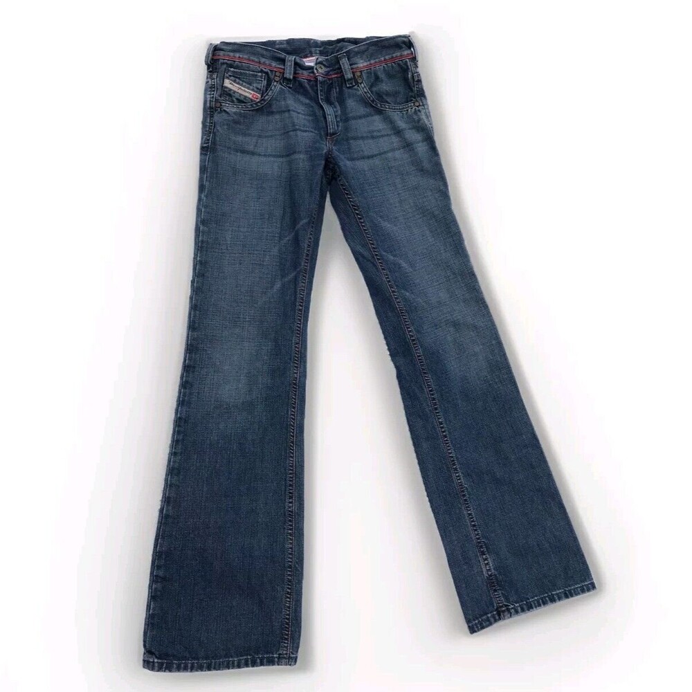 DIESEL Jeans Womens 28 / 10 Blue Bootcut Denim Low Rise Zip Y2k  Vintage Grunge